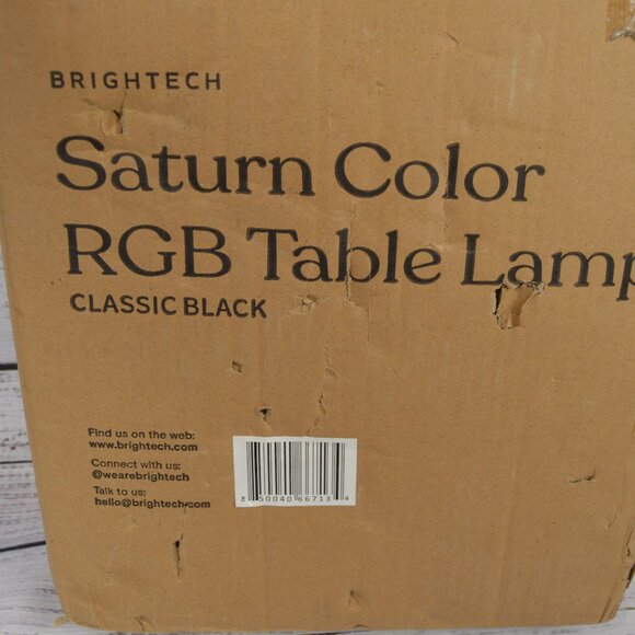 Brightech Saturn Color RGB Table Lamp Classic Black Modern NEW BOX DAMAGE - Picture 4 of 13